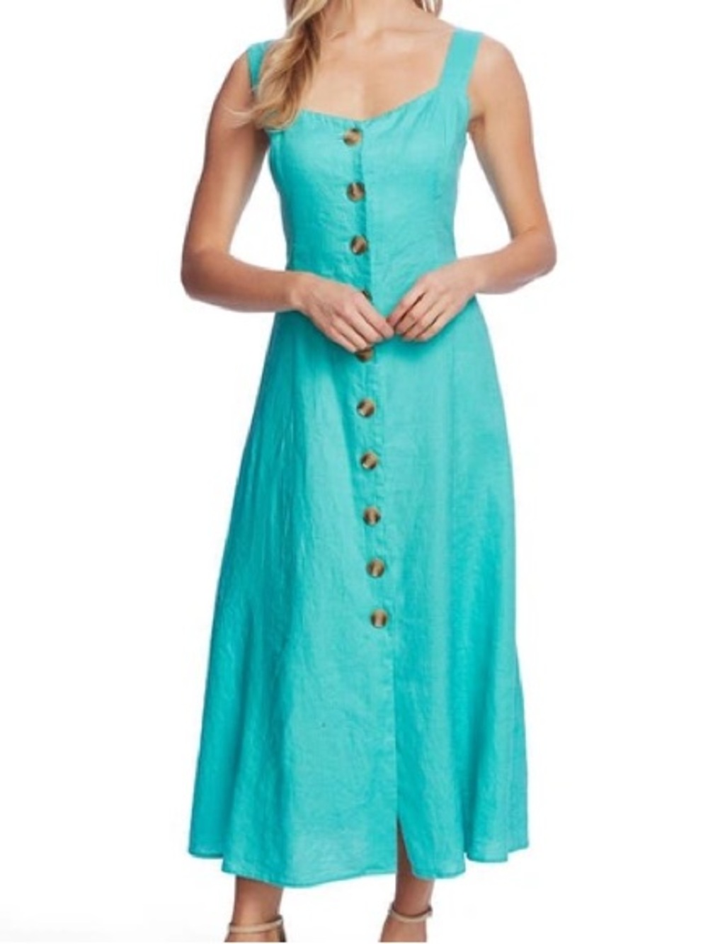 Vince Camuto 100% linen midi dress extra large